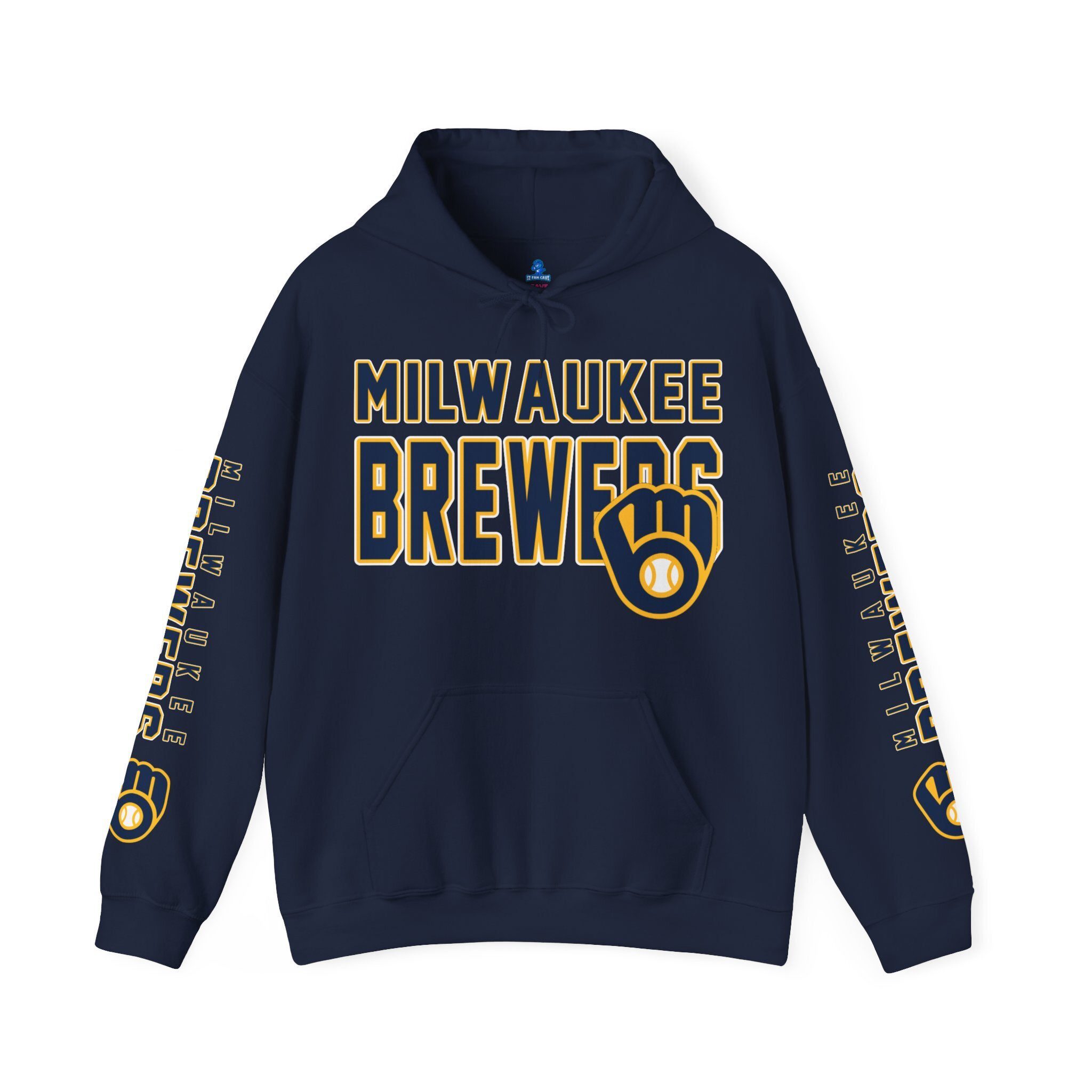 Milwaukee-Brewers-Bold-Unisex-Hooded-Sweatshirt-JSH1087 Milwaukee Brewers Bold Unisex Hooded Sweatshirt JSH1087