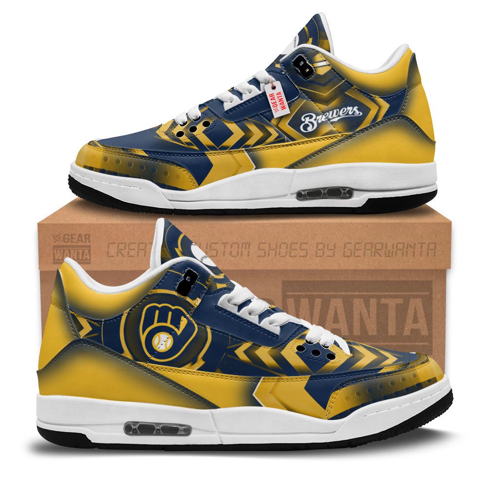 Milwaukee-Brewers-Jordan-3-Sneakers-Custom-Shoes-WJD3110-1