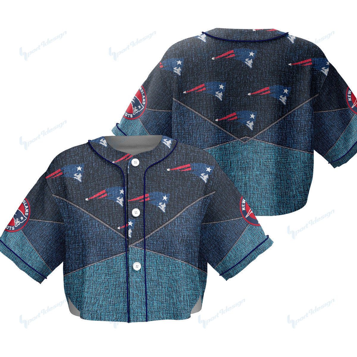 New-England-Patriots-Crop-Top-Baseball-Jersey-CBJS1018 New England Patriots Crop Top Baseball Jersey CBJS1018