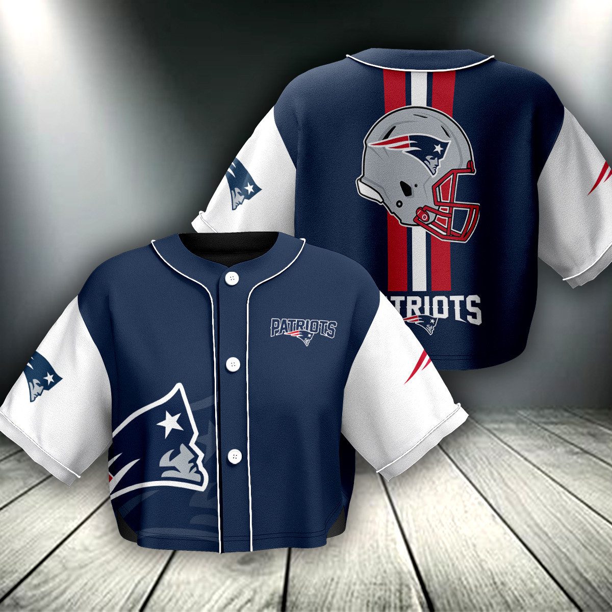 New-England-Patriots-Crop-Top-Baseball-Jersey-CBJS1021 New England Patriots Crop Top Baseball Jersey CBJS1021