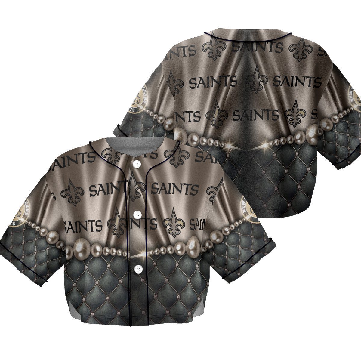 New-Orleans-Saints-Crop-Top-Baseball-Jersey-CBJS1061 New Orleans Saints Crop Top Baseball Jersey CBJS1061