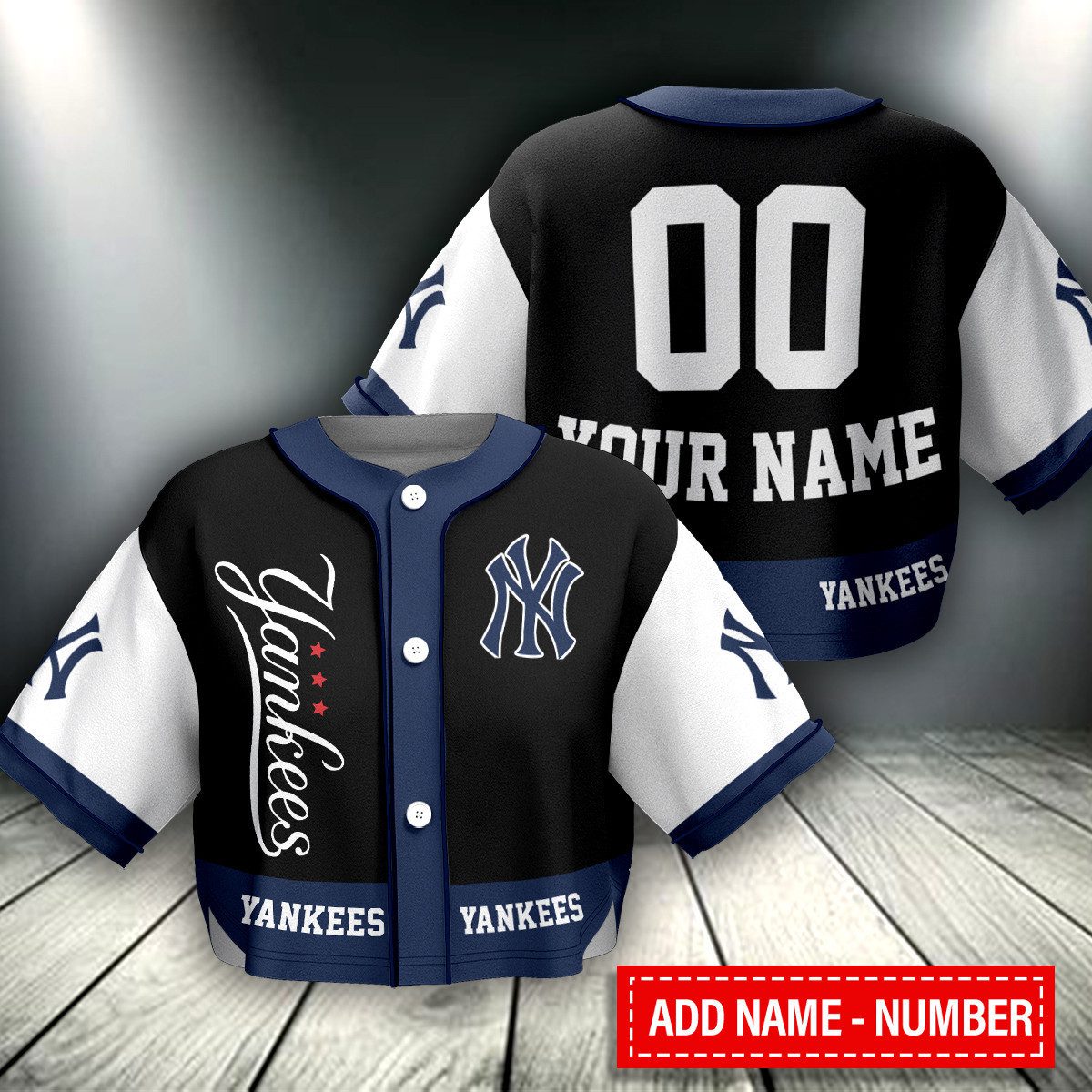 New-York-Yankees-Personalized-Crop-Top-Baseball-Jersey-CBJS1068 New York Yankees Personalized Crop Top Baseball Jersey CBJS1068