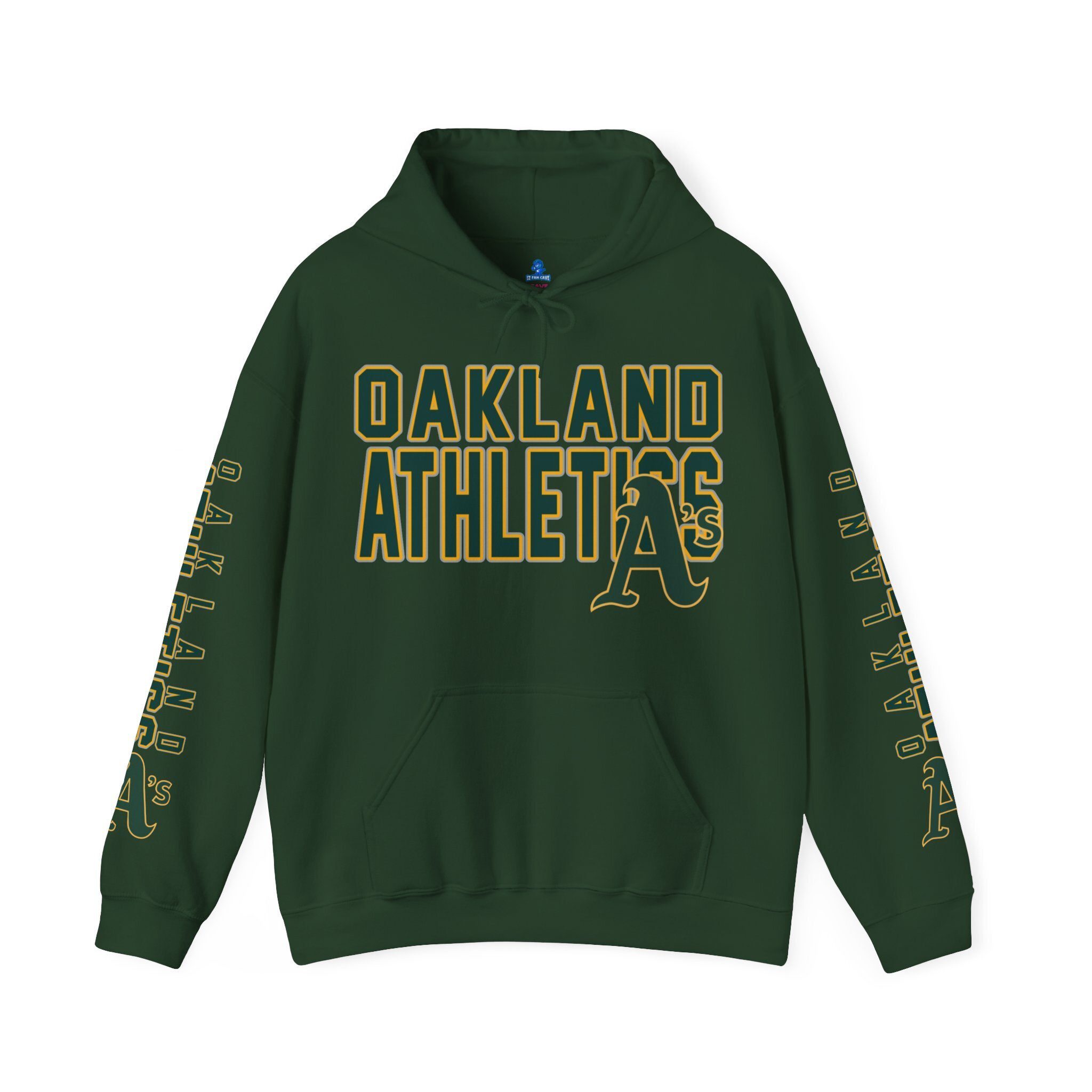 Oakland-Athletics-Bold-Unisex-Hooded-Sweatshirt-JSH1085 Oakland Athletics Bold Unisex Hooded Sweatshirt JSH1085