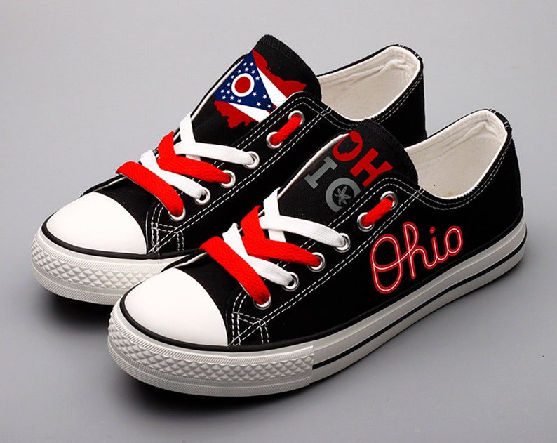 Ohio-Shoes-Ohio-State-Low-Top-Canvas-Sneakers-ELT1066 Ohio Shoes Ohio State Low Top Canvas Sneakers  ELT1066