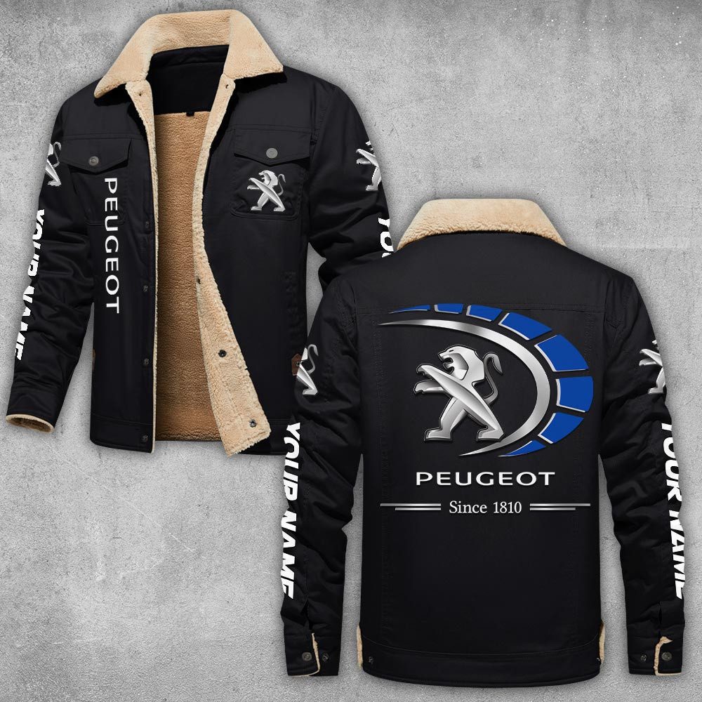 Peugeot-Lapel-Collar-Fleece-Cargo-Jacket-Winter-Jacket-LCJ1043 Peugeot Lapel Collar Fleece Cargo Jacket Winter Jacket LCJ1043