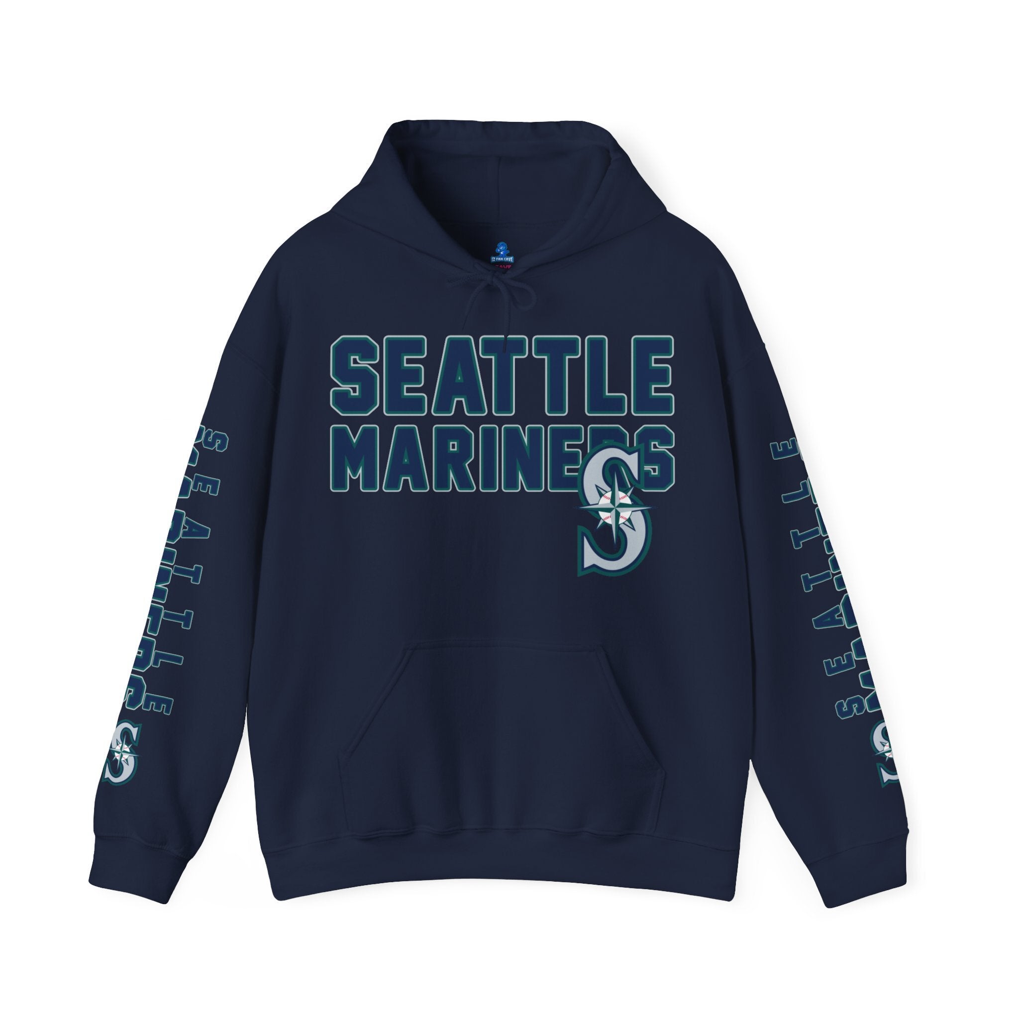 Seattle-Mariners-Bold-Unisex-Hooded-Sweatshirt-JSH1082 Seattle Mariners Bold Unisex Hooded Sweatshirt JSH1082