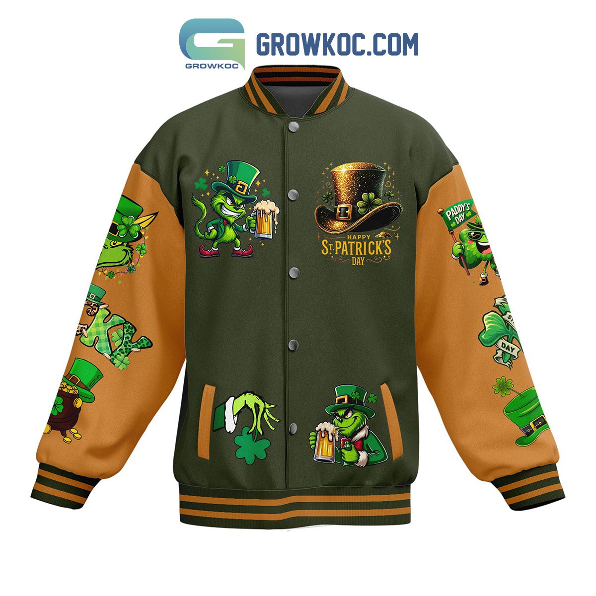 The-Grinch-Cheers-St-Patricks-Day-Baseball-Jacket-GBJ1185-1