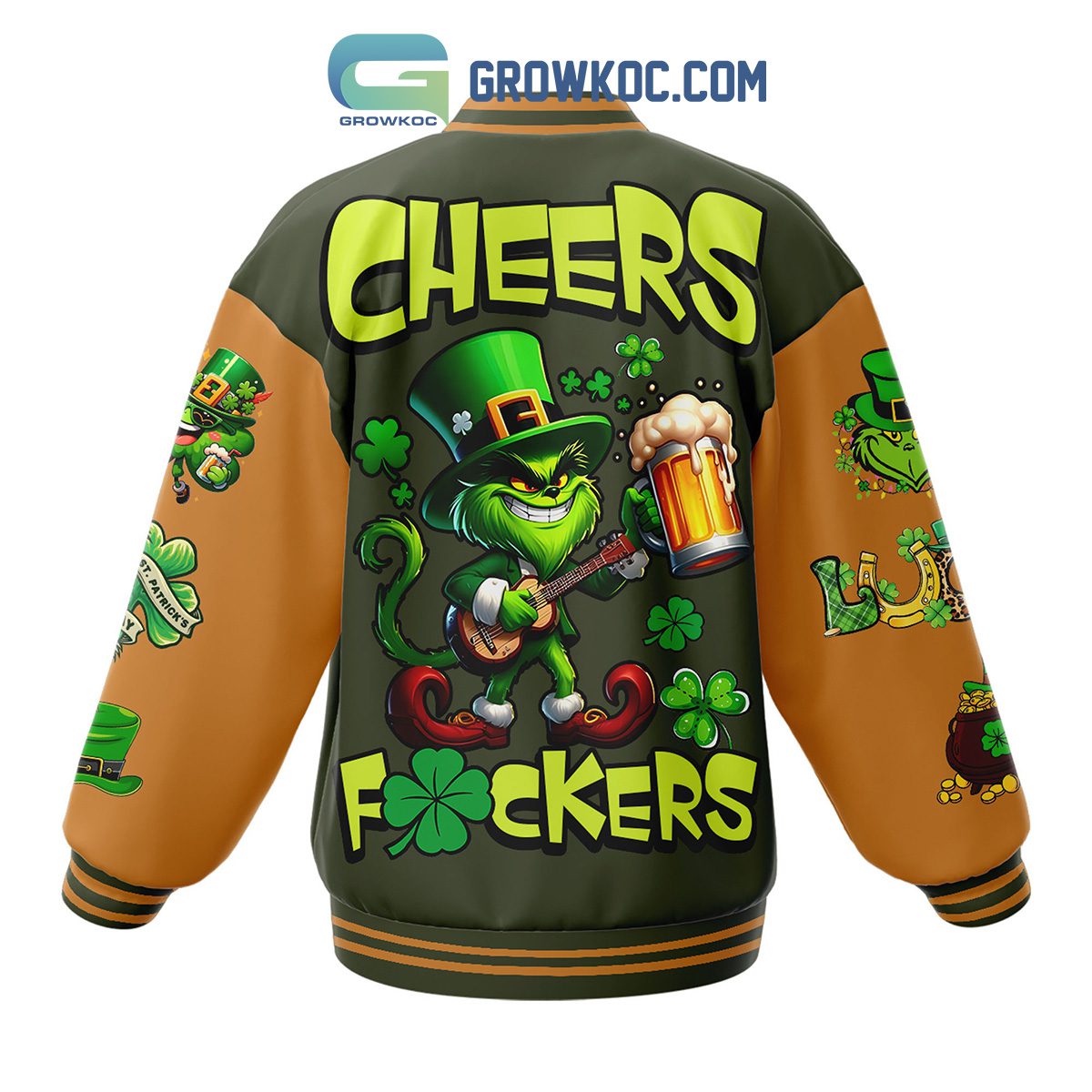 The-Grinch-Cheers-St-Patricks-Day-Baseball-Jacket-GBJ1185-2