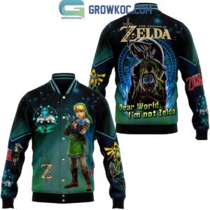 The Legend Of Zelda Dear World I'm Not Zelda Baseball Jacket GBJ1111