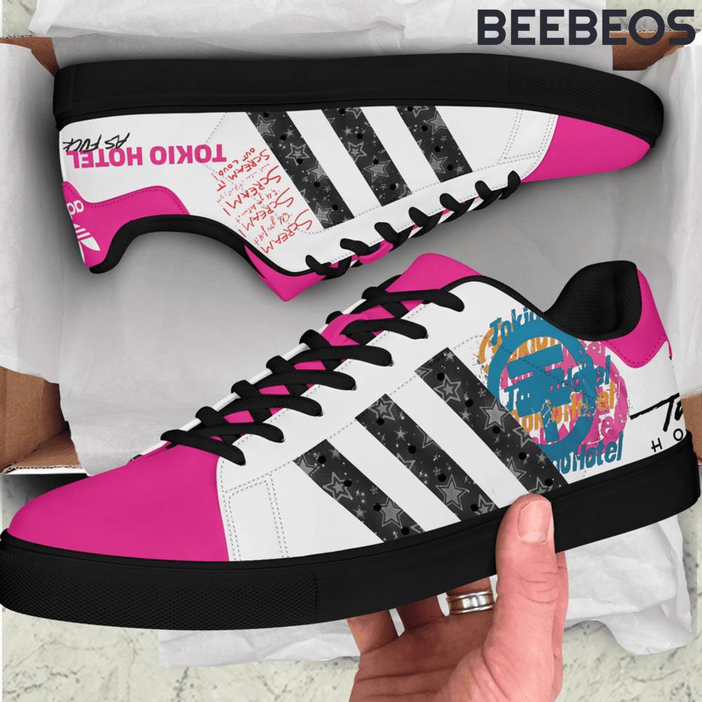Tokio Hotel Pink Stan Smith Shoes