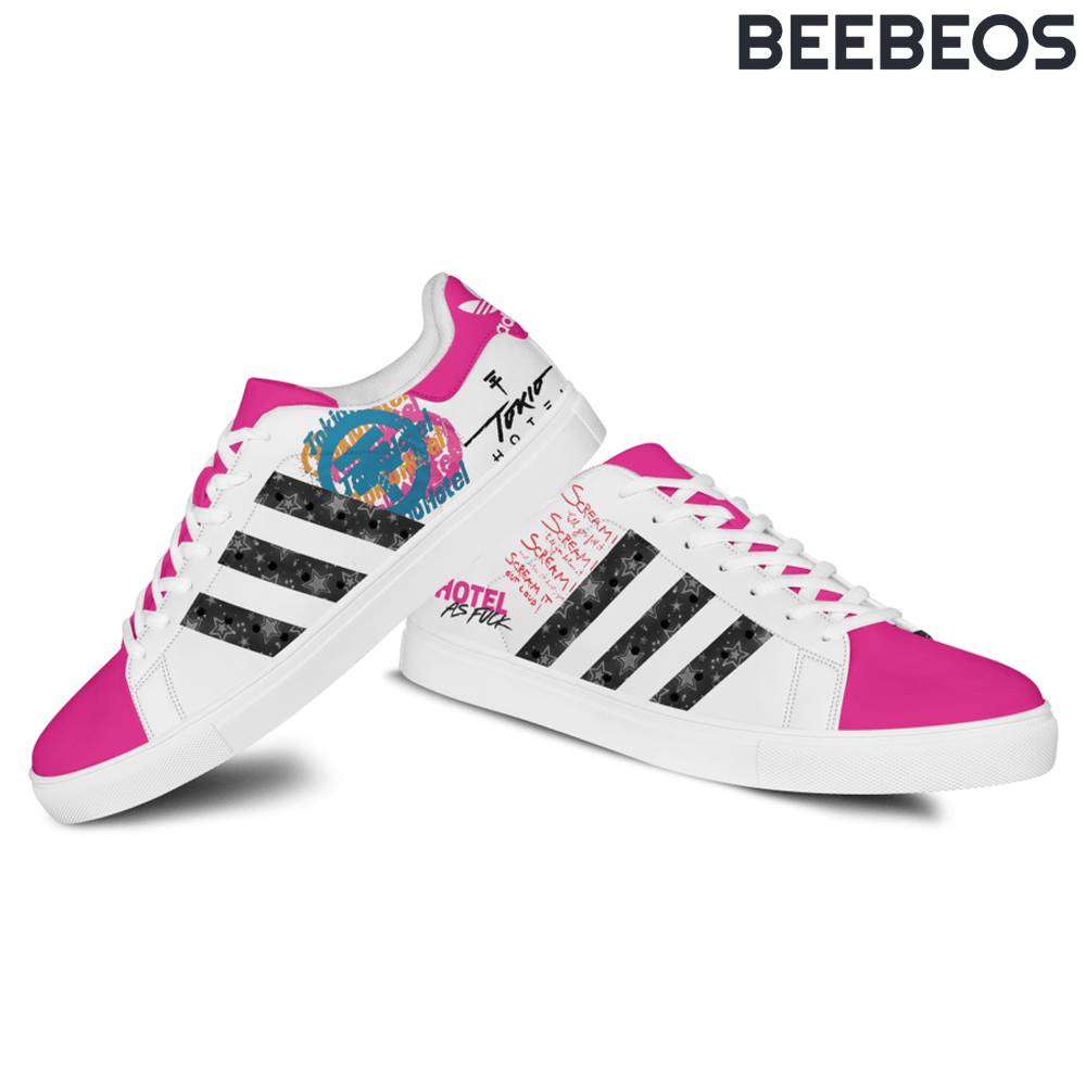 Tokio Hotel Pink Stan Smith Shoes