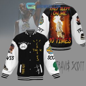 Travis Scott Sleep On Me 10 Times Baseball Jacket GBJ1343