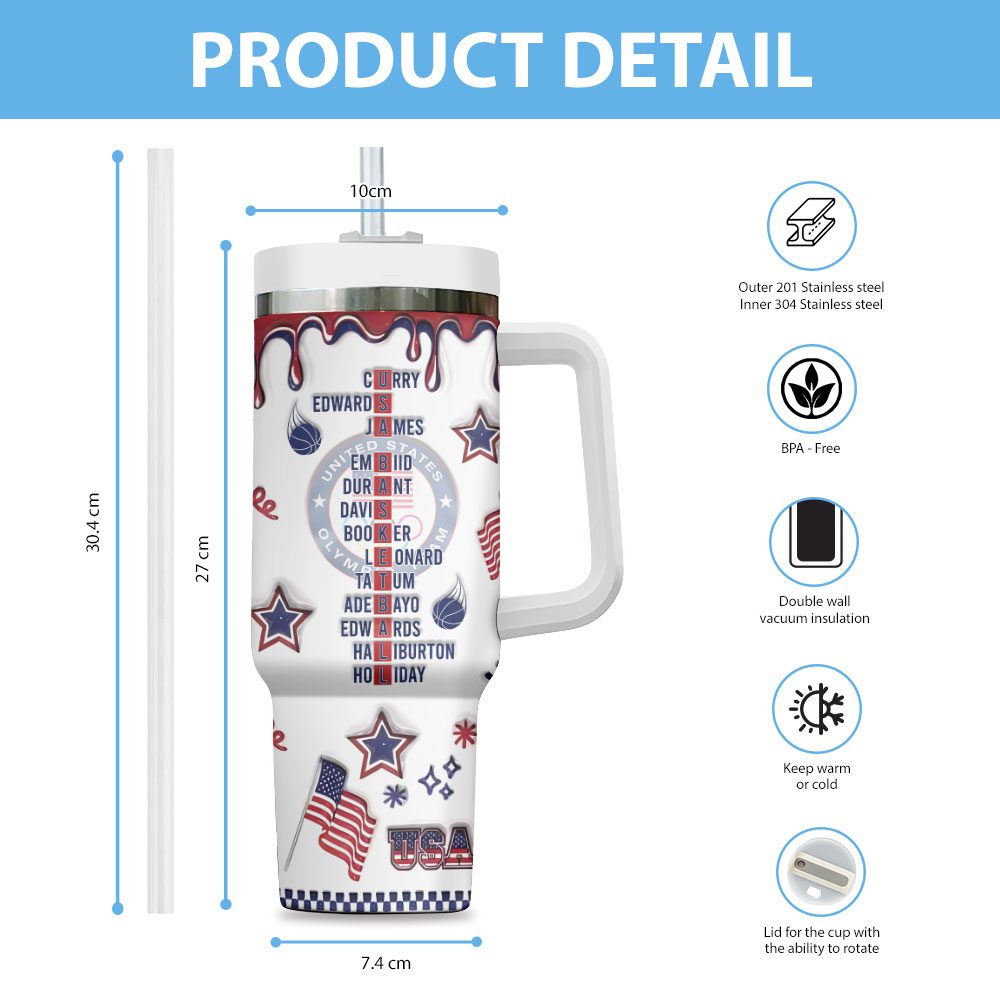 United-States-Olympic-2024-Men-National-Basketball-Team-40oz-Stanley-Tumbler-GUS1000-2