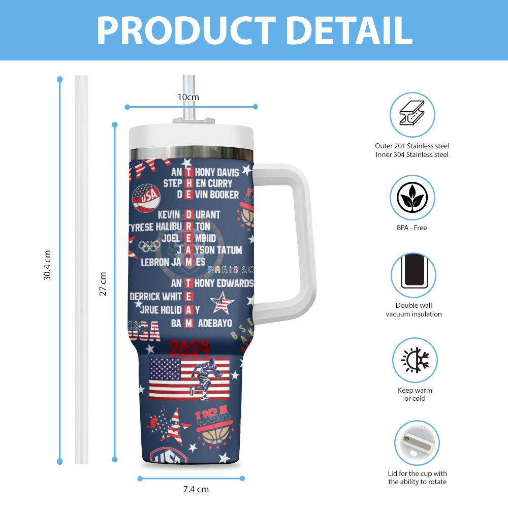 United-States-Olympic-2024-Men-National-Basketball-Team-40oz-Stanley-Tumbler-GUS1006-2