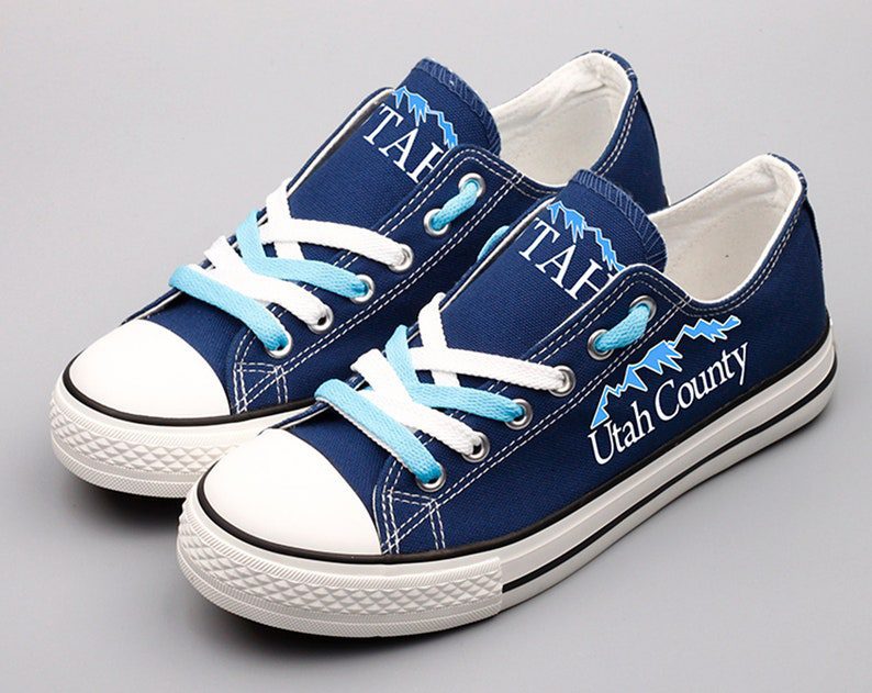 Utah-County-Shoes-Utah-State-Low-Top-Canvas-Sneakers-ELT1126 Utah County Shoes Utah State Low Top Canvas Sneakers ELT1126