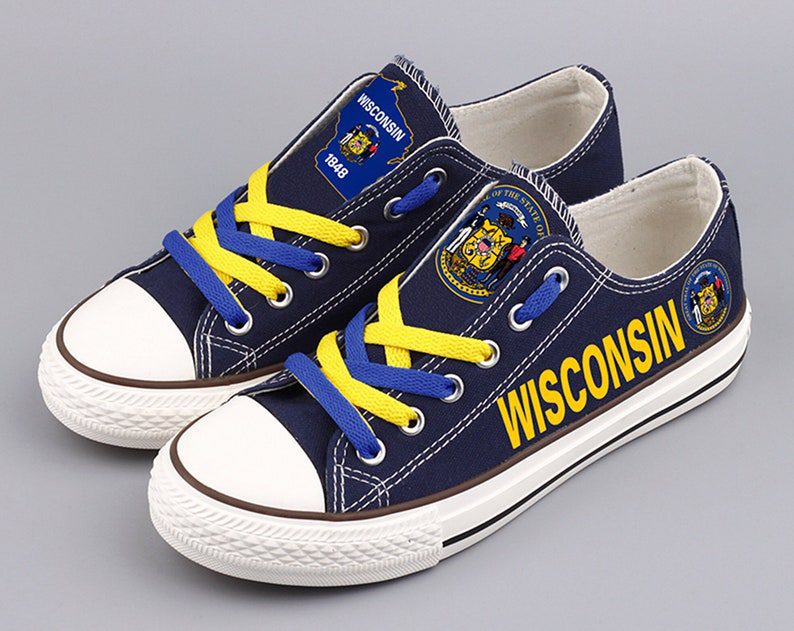 Wisconsin-Shoes-Wisconsin-State-Low-Top-Canvas-Sneakers-ELT1122 Wisconsin Shoes Wisconsin State Low Top Canvas Sneakers ELT1122