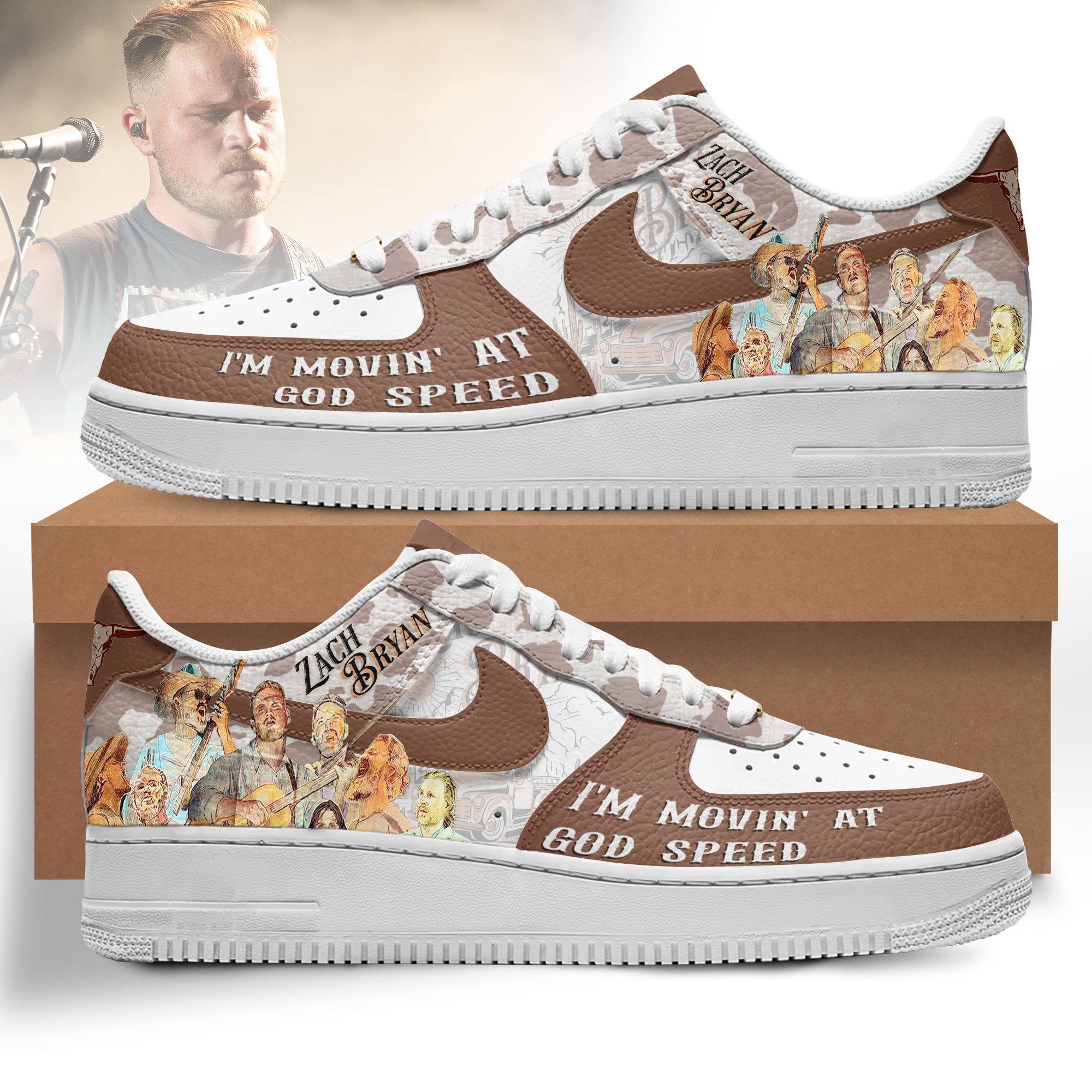 Zach-Bryans-AF1-Sneaker-Limited-Air-Force-1-Shoes-ZSP1086 Zach Bryan's AF1 Sneaker Limited Air Force 1 Shoes ZSP1086