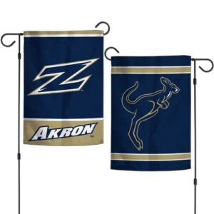 Akron Zips 2 Sided Garden Flag Yard Banner
