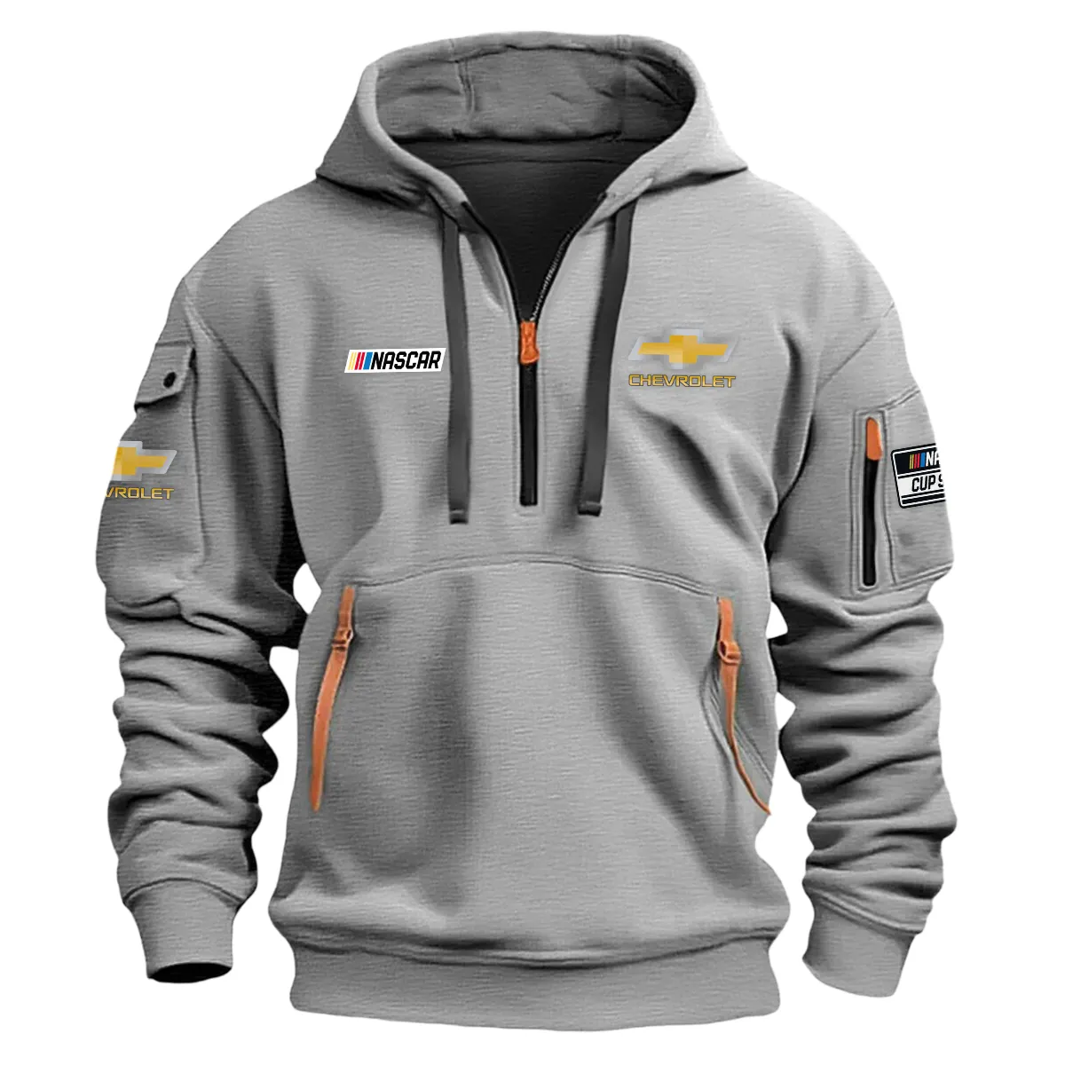 Chevrolet Nascar Cup Series Color Gray Quarter Zip Hoodie KQZ1006