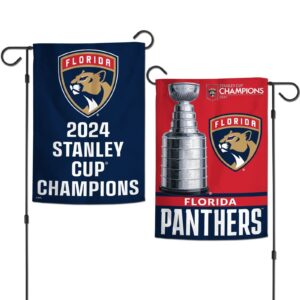 Florida Panthers 2024 Stanley Cup Champs 2 Sided Garden Flag Banner