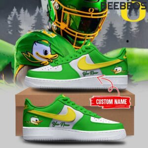 Oregon Ducks Gang Green Big10 Air Force 1 Shoes AF1 Limited Sneakers EBA1018