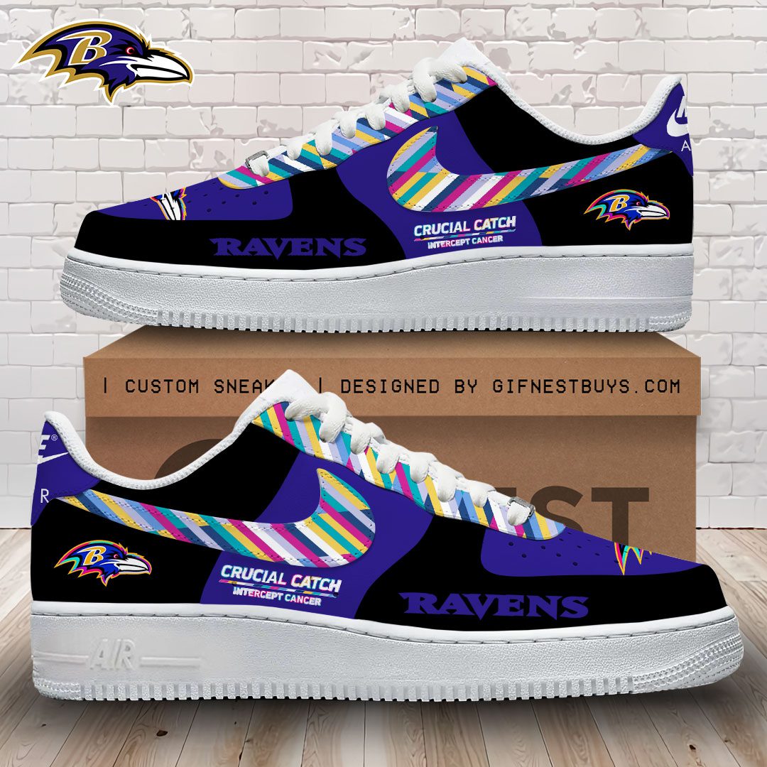 Baltimore-Ravens-Air-Force-1-Sneaker-GNC1132 Baltimore Ravens Air Force 1 Sneaker GNC1132