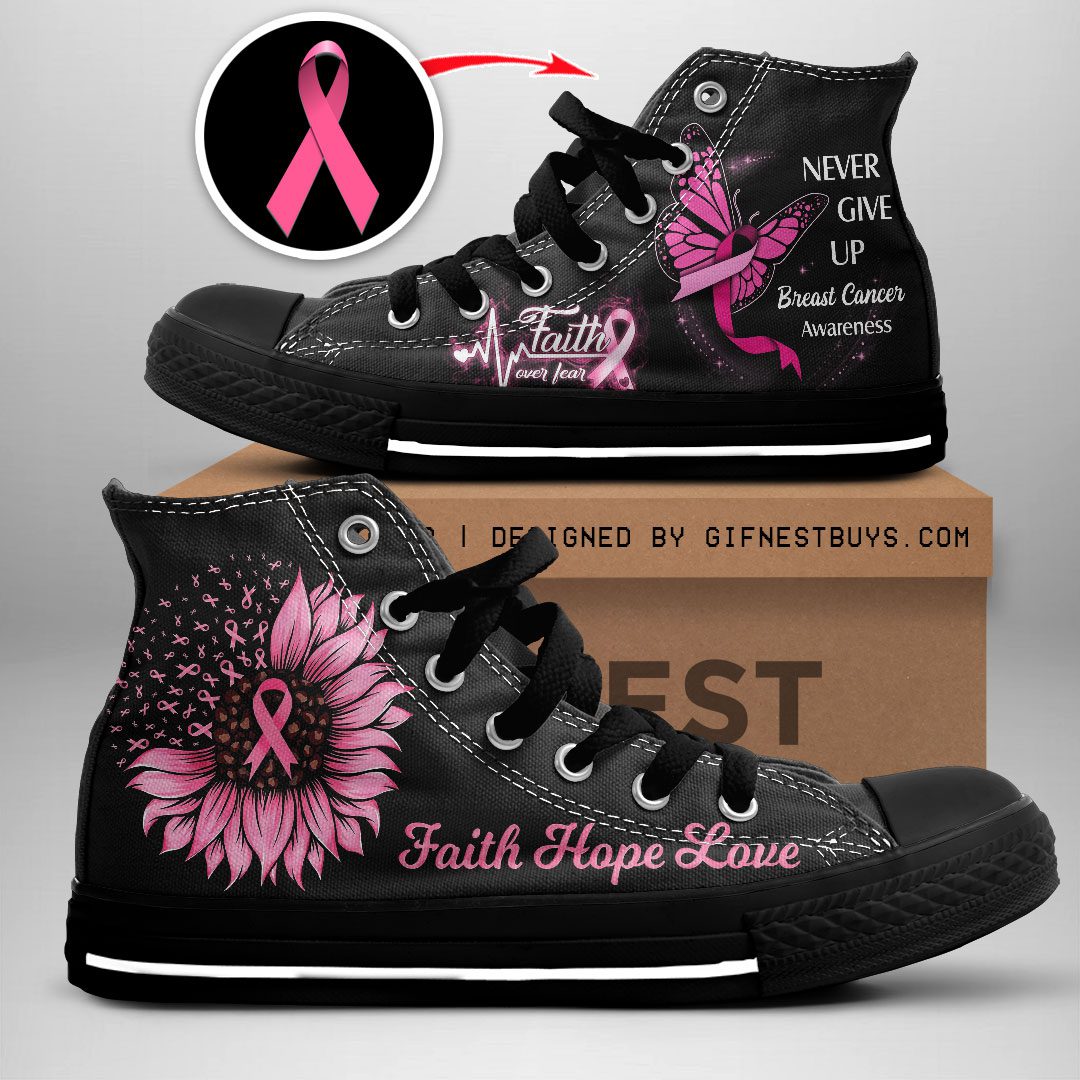 Breast-Cancer-Awareness-High-Top-Canvas-Shoes-ACA1016 Breast Cancer Awareness High Top Canvas Shoes ACA1016