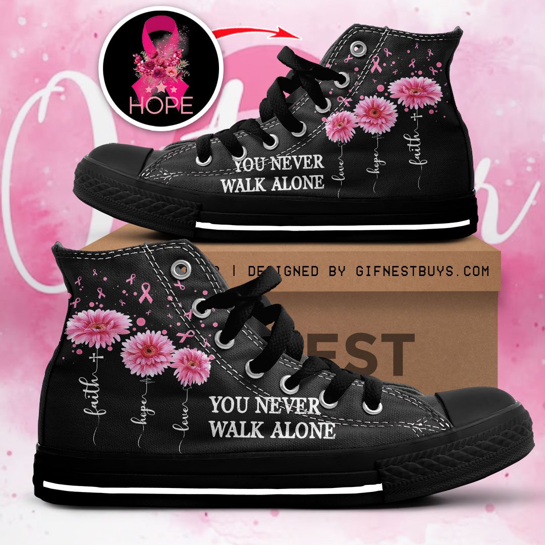 Breast-Cancer-Awareness-High-Top-Canvas-Shoes-ACA1017 Breast Cancer Awareness High Top Canvas Shoes ACA1017