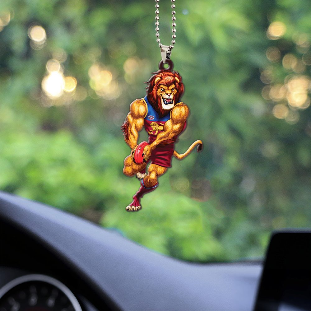 Brisbane-Lions-Custom-Shape-2-sided-Acrylic-Car-Ornament-GOM1017-1