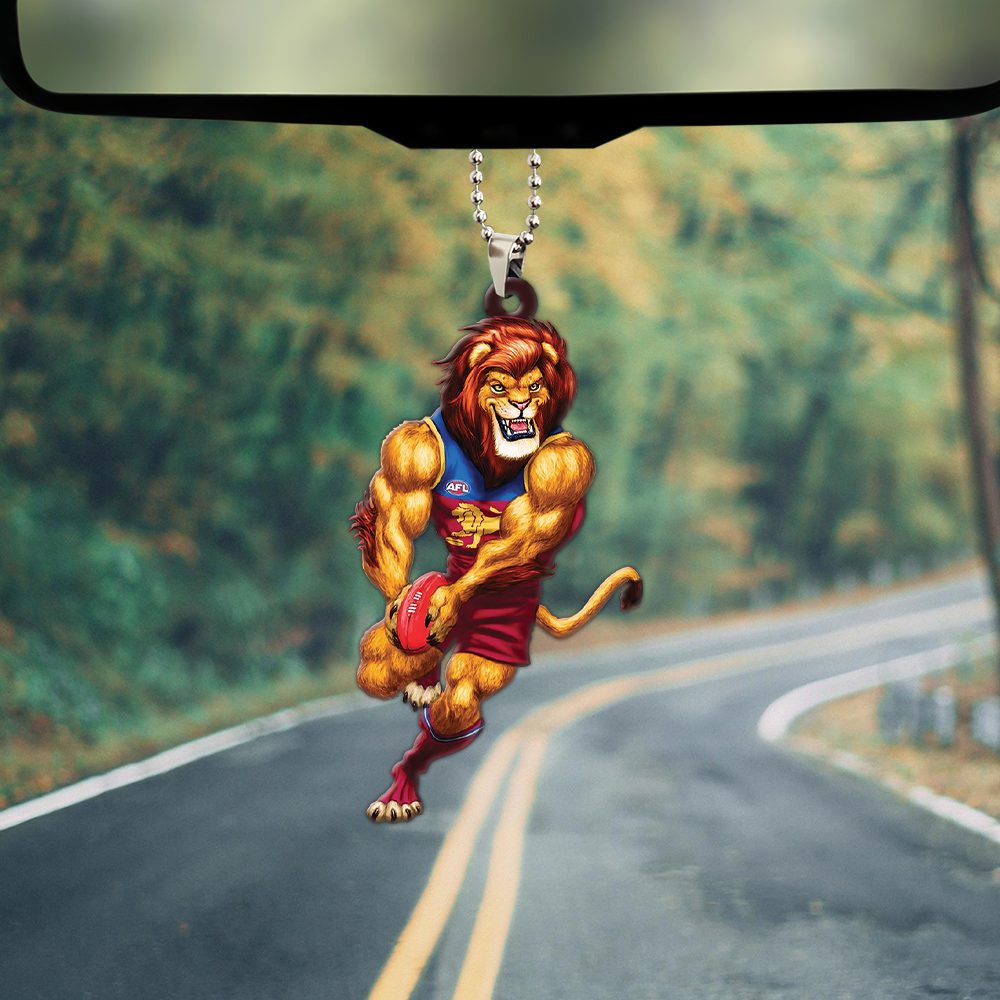 Brisbane-Lions-Custom-Shape-2-sided-Acrylic-Car-Ornament-GOM1017 Brisbane Lions Custom Shape 2-sided Acrylic Car Ornament GOM1017