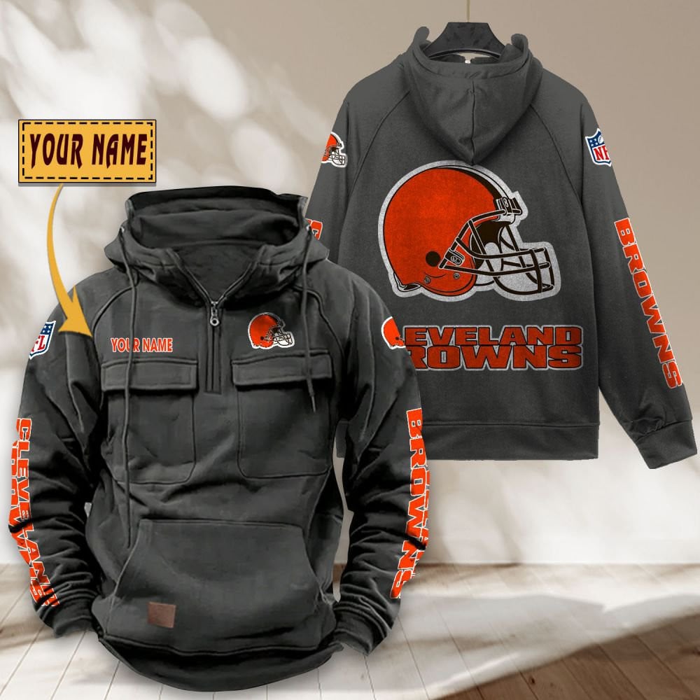 Cleveland-Browns-NFL-Personalized-Multi-Pocket-Quarter-Zip-Vintage-Hoodie-WVH1041-1