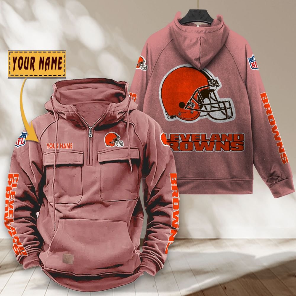 Cleveland-Browns-NFL-Personalized-Multi-Pocket-Quarter-Zip-Vintage-Hoodie-WVH1041-2