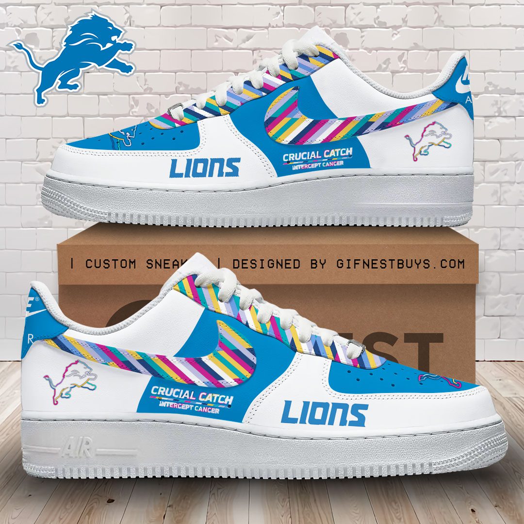 Detroit-Lions-Air-Force-1-Sneaker-GNC1133 Detroit Lions Air Force 1 Sneaker GNC1133