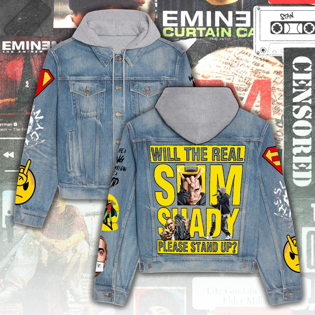 Eminem-Womens-Denim-Hood-Jacket-GDN116 Eminem Women's Denim Hood Jacket GDN116