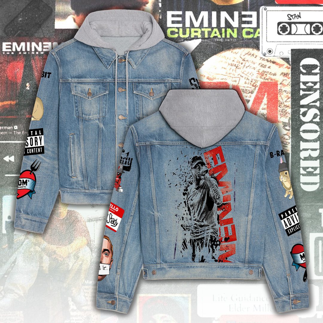 Eminem-Womens-Denim-Hood-Jacket-GDN121 Eminem Women's Denim Hood Jacket GDN121