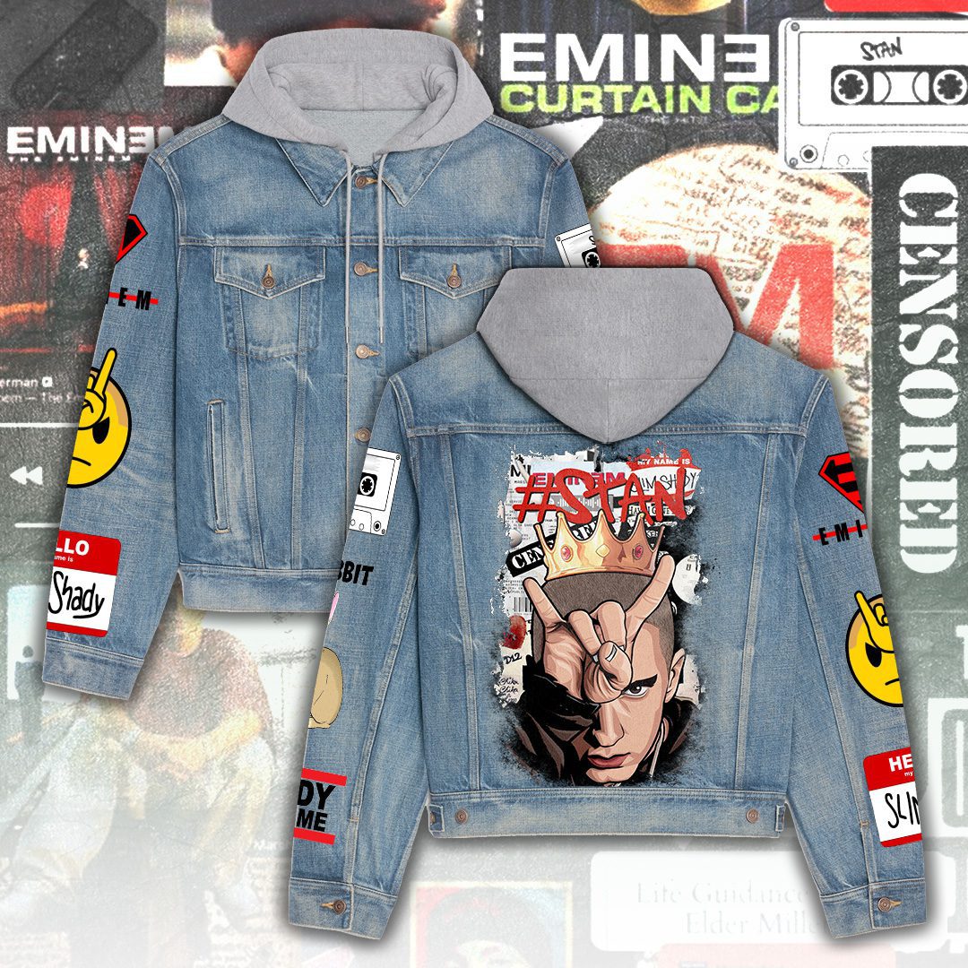Eminem-Womens-Denim-Hood-Jacket-GDN127 Eminem Women's Denim Hood Jacket GDN127
