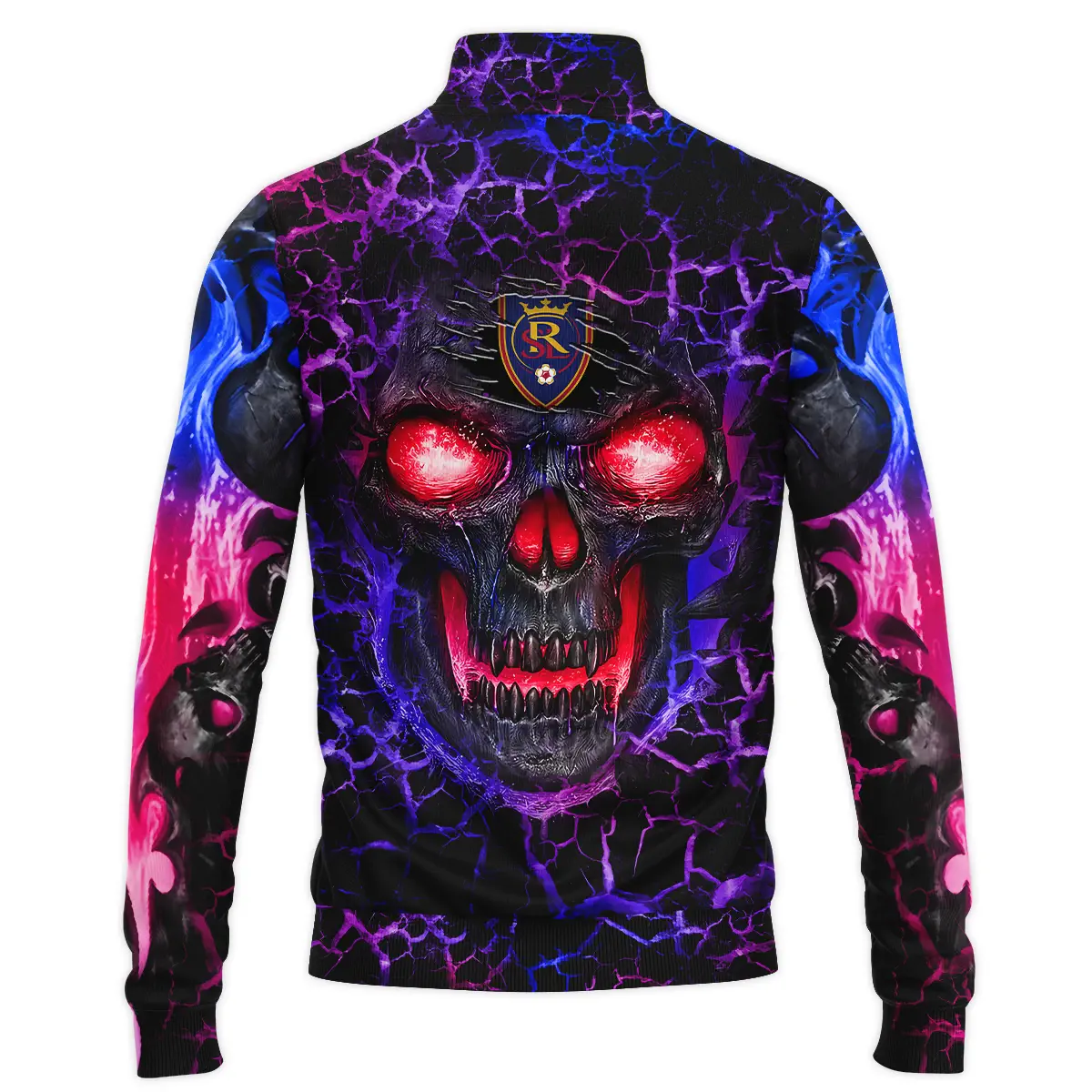 Flaming-Skull-MLS-Real-Salt-Lake-Quarter-Zip-Jacket-LQZ1057-2