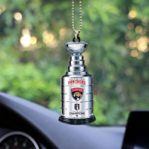 Florida Panthers Custom Shape 2-sided Acrylic Car Ornament GOM1175