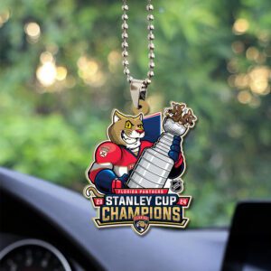 Florida Panthers Custom Shape 2-sided Acrylic Car Ornament GOM1176