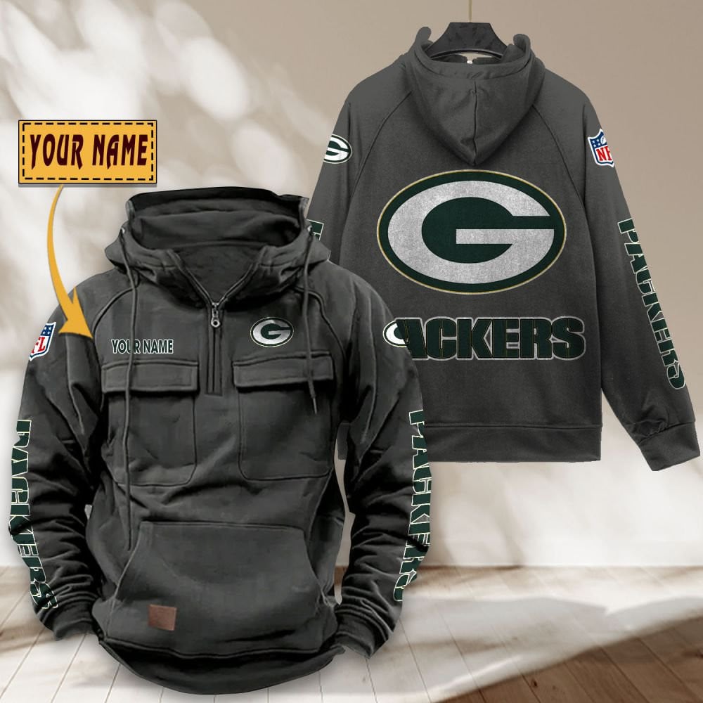 Green-Bay-Packers-NFL-Personalized-Multi-Pocket-Quarter-Zip-Vintage-Hoodie-WVH1042-1