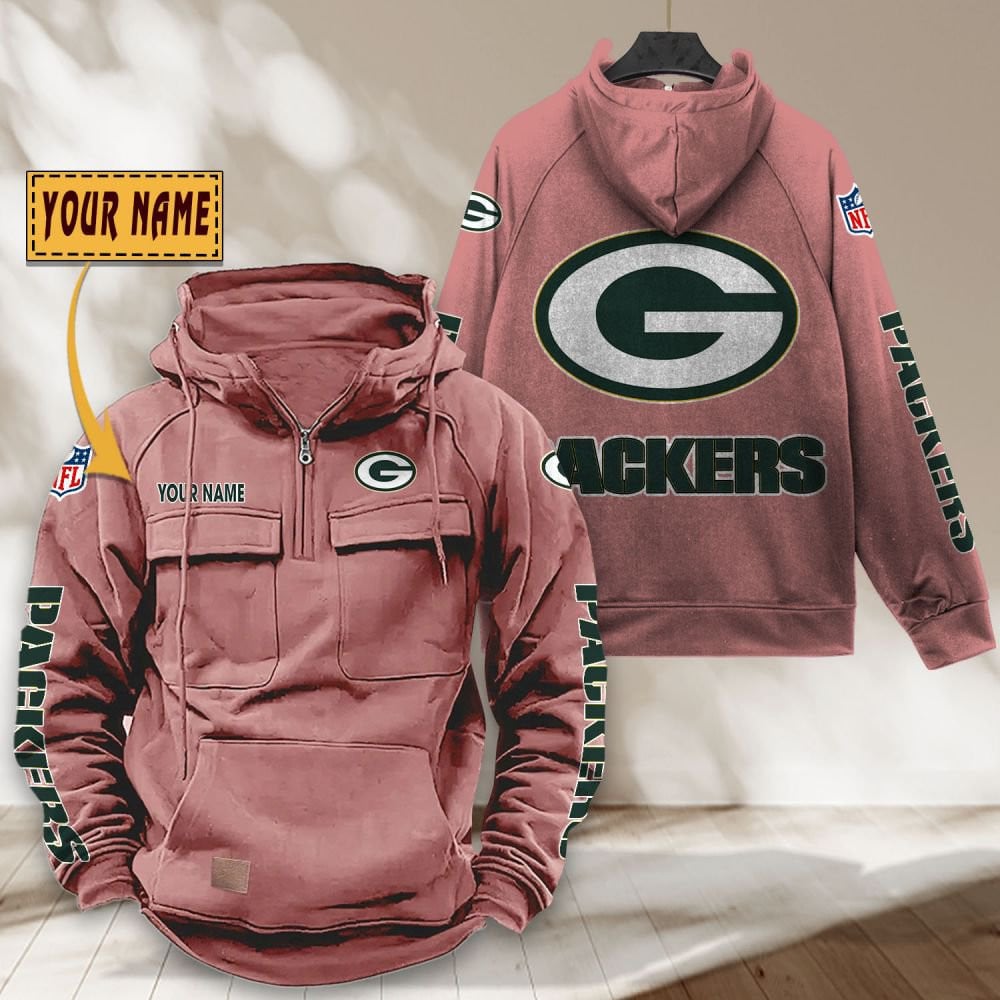 Green-Bay-Packers-NFL-Personalized-Multi-Pocket-Quarter-Zip-Vintage-Hoodie-WVH1042-3