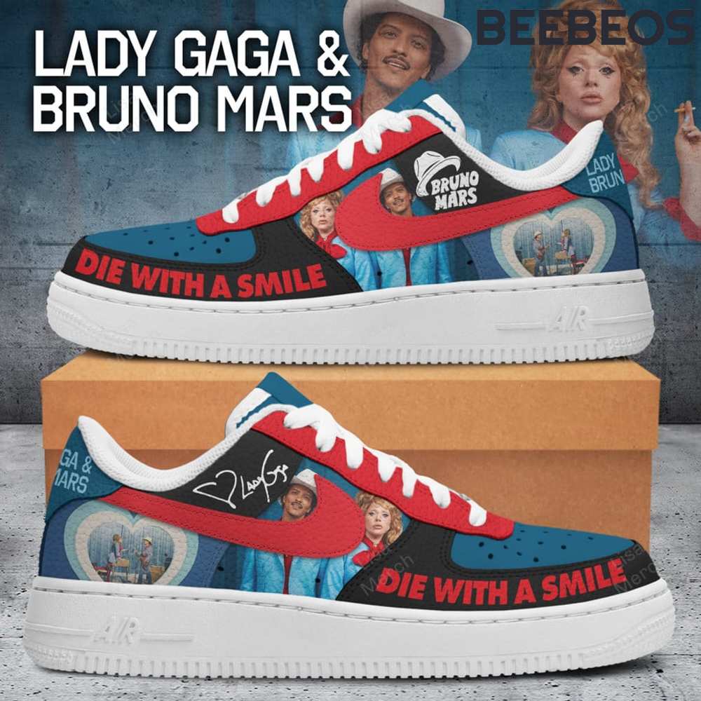 Lady Gaga x Bruno Mars Die With A Smile Air Force 1 Lady Gaga x Bruno Mars Die With A Smile Air Force 1 Shoes AF1 Limited Sneakers