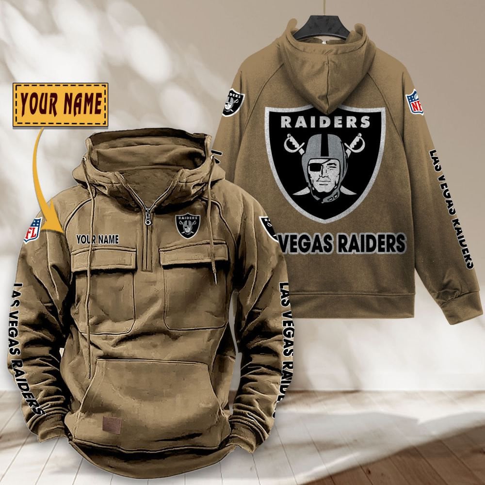 Las-Vegas-Raiders-NFL-Personalized-Multi-Pocket-Quarter-Zip-Vintage-Hoodie-WVH1046-4