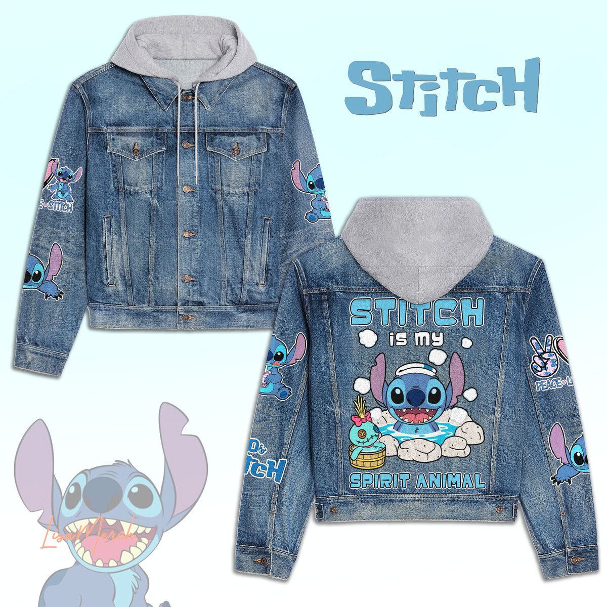 Lilo-and-Stitch-Hooded-Denim-Jacket-LDN1113 Lilo and Stitch Hooded Denim Jacket LDN1113