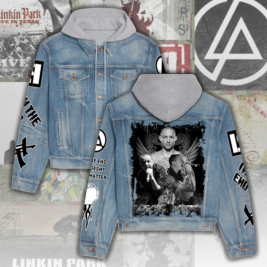 Linkin-Park-Womens-Denim-Hood-Jacket-GDN104 Linkin Park Women's Denim Hood Jacket GDN104