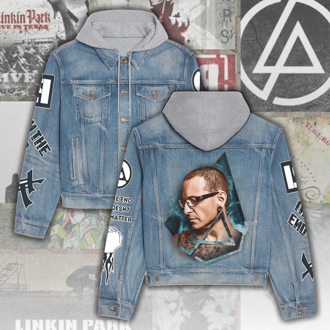 Linkin-Park-Womens-Denim-Hood-Jacket-GDN105 Linkin Park Women's Denim Hood Jacket GDN105