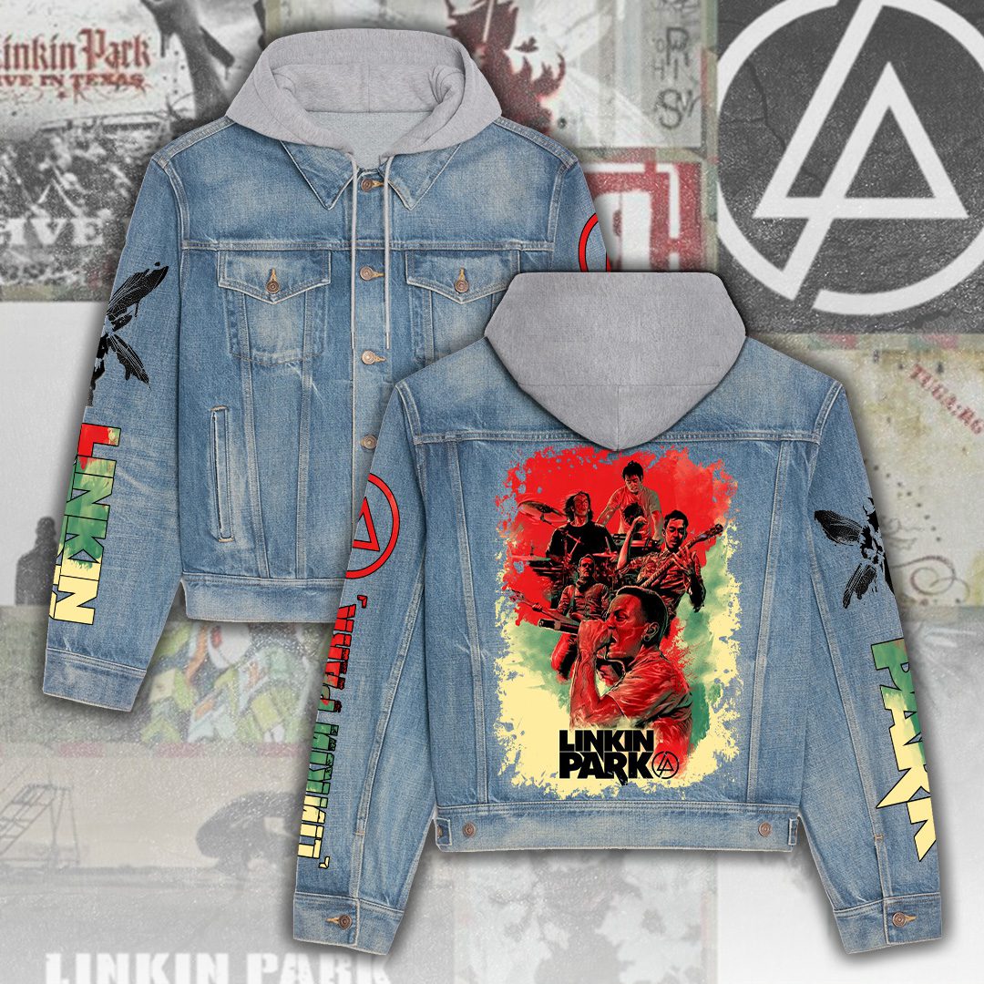 Linkin-Park-Womens-Denim-Hood-Jacket-GDN106 Linkin Park Women's Denim Hood Jacket GDN106