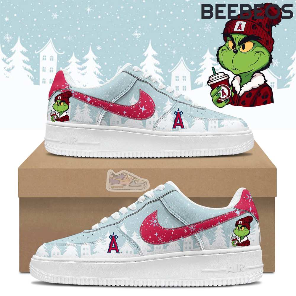 Los Angeles Angels Grinchmas Air Force 1 Los Angeles Angels Grinchmas Air Force 1 Shoes AF1 Limited Sneakers