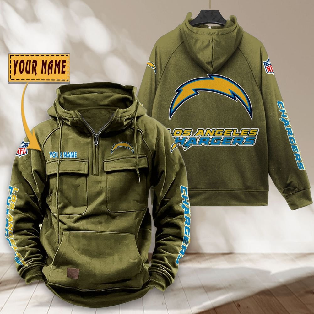 Los-Angeles-Chargers-NFL-Personalized-Multi-Pocket-Quarter-Zip-Vintage-Hoodie-WVH1050-5