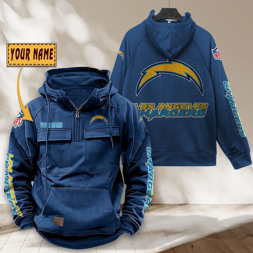 Los-Angeles-Chargers-NFL-Personalized-Multi-Pocket-Quarter-Zip-Vintage-Hoodie-WVH1050-6